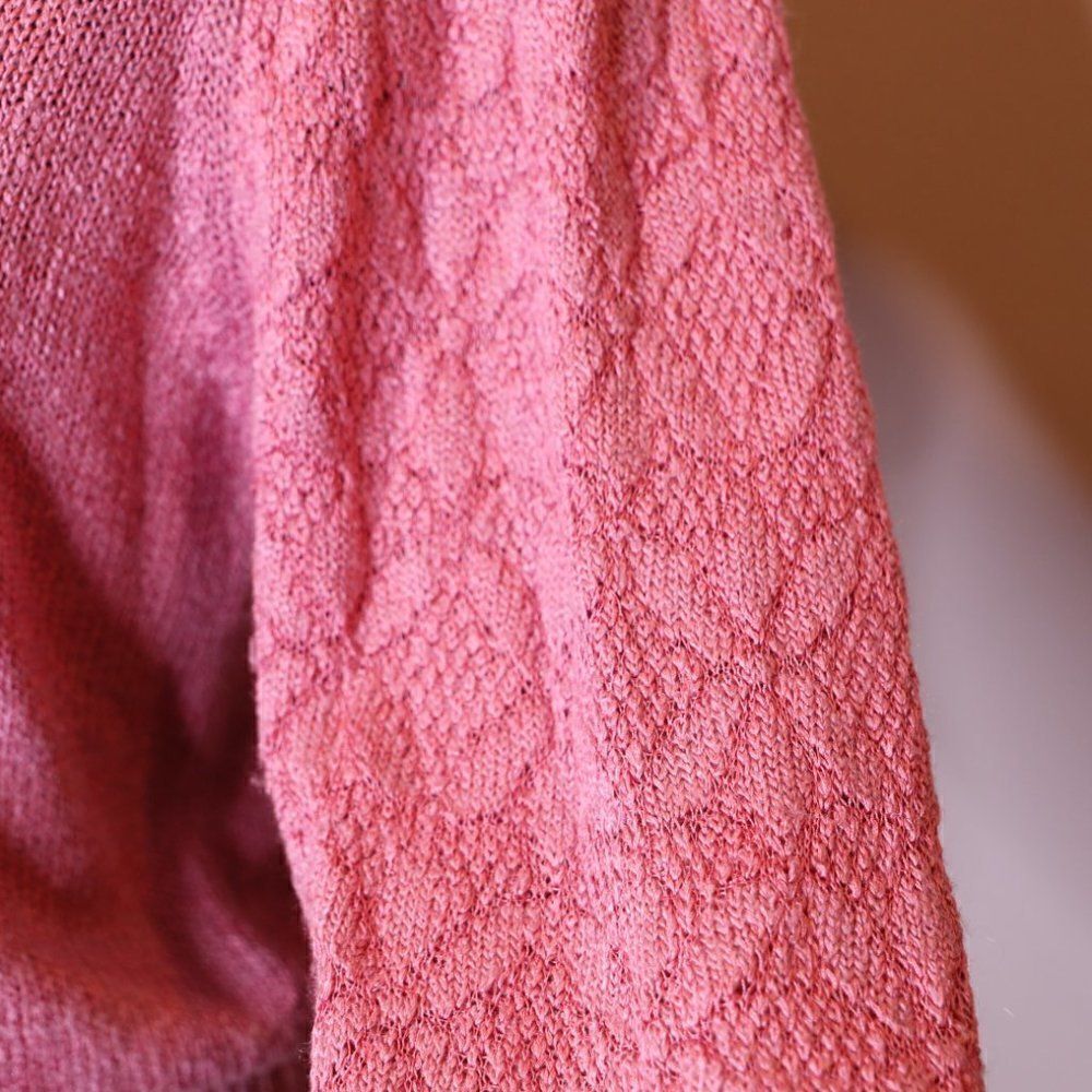 Vintage Pink Cropped Turtleneck Sweater Sz M - Picture 4 of 6